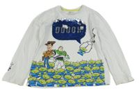 Bílé triko s ToyStory a flitry Primark