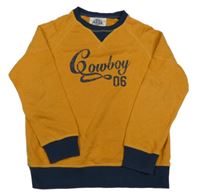 Okrová ľahká mikina s nápisom