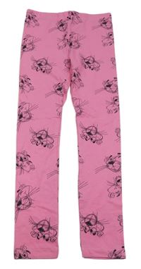 Růžové legíny s pantherem 