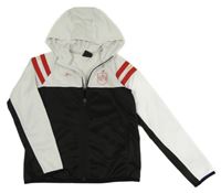 Čierno-biela športová prepínaci mikina s kapucňou