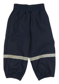 Tmavomodré nepromokavé kalhoty s pruhy Topomini