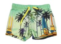 Zelené nohavičkové plavky s Mimoni H&M