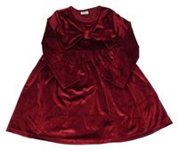 Rubínové zamatové šaty F&F