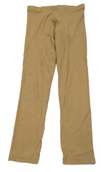 Hnědé žebrované legíny F&F