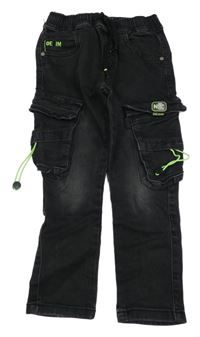 Černé skinny rifle s kapsami 