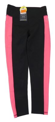 Nové - černo-růžové sportovní legíny M&S