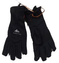 Nové - černé thermo rukavice s logom Quechua