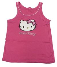 Ružový rebrovaný top s Hello Kitty