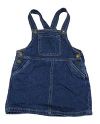 Tmavomodré na traké rifľové šaty M&S