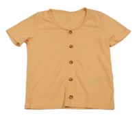 Oranžové žebrované tričko Primark