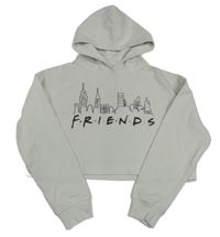Biela crop mikina s kapucí - Přátelé