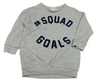 Šedá šatová mikina s nápisem Next