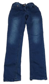 Tmavomodré teplákové skinny rifle Yigga