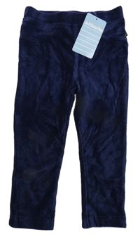 Nové - Tmavomodré žebrované sametové tregíny Jojo Maman Bébé