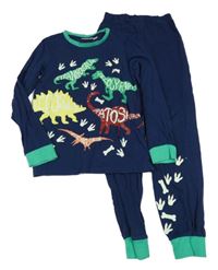 Tmavomodro-zelené pyžamo s diny Alive