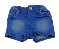 Modré riflové kraťasy s kočičkou H&M