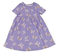 Lila šaty s motýlikmi Primark