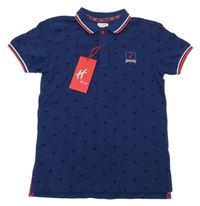Nové - Tmavomodré polo tričko s hviezdami Hamleys