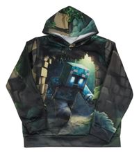 Zeleno-hnedá mikina s kapucí - Minecraft