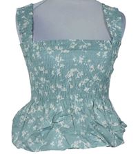 Dámský světlemodrý žabičkový crop top UniQlo 