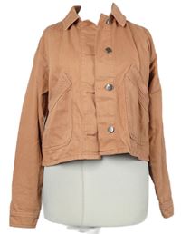 Dámská světlecihlová riflová crop bunda Topshop 