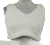 Dámský bílý chupatý crop top 