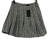 Nové - Dámska čierno-biela kockovaná pletená sukňa New Look