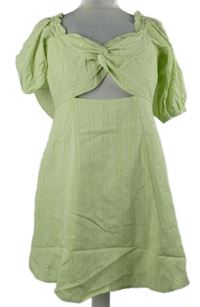 Dámske limetkové vzorované šaty s prestrihom Asos