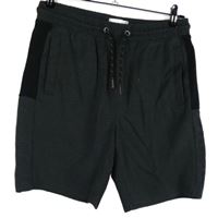 Pánské tmavošedo-černé teplákové kraťasy s nápisem C&A