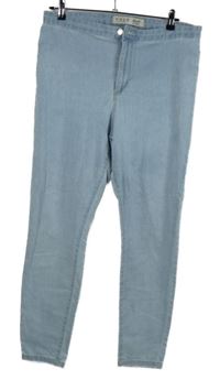 Dámské světlemodré skinny lehké rifle Denim 