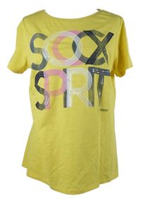 Dámske žlté tričko s logom SoccX