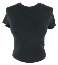 Dámske čierne crop tričko H&M