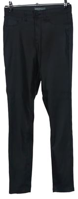Dámké čierne koženkové skinny nohavice Primark