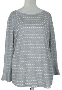Dámske sivé vzorované tričko Laura Torelli