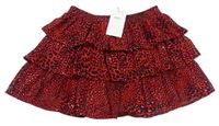 Červená šifónová sukňa s fľakmi M&S