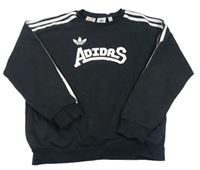 Černá mikina s logem Adidas