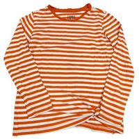 Oranžovo-biele pruhované tričko TCM