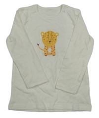 Biele tričko s leopardom George