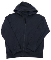 Tmavomodrá propínací mikina s kapucí George