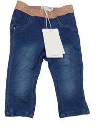 Nové - modro-růžové tregíny riflového vzhledu Name it