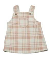 Světlerůžovo-bílé kostkované fleecové šaty George