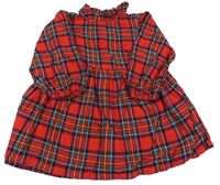 Červeno-barevné kostkované flanelové šaty Next