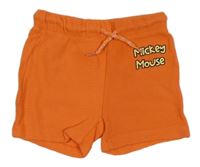 ORanžové žebrované teplákové kraťasy s nápisem Disney
