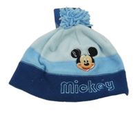 Nové - Modrá fleecová čepice s Mickey Mousem Disney
