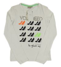 Nové - Bílé triko s botami Blue seven