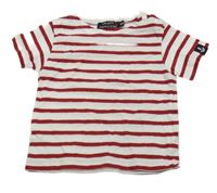 Bielo-červené pruhované tričko