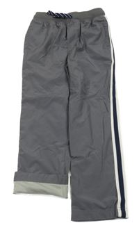 Šedé podšité kalhoty s proužkem Carter's