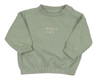 Zelená mikina s nápisom F&F