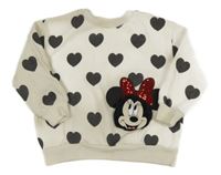 Smotanová mikina so srdiečkami a Minnie George