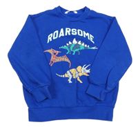 Modrá mikina s dinosaurami M&S